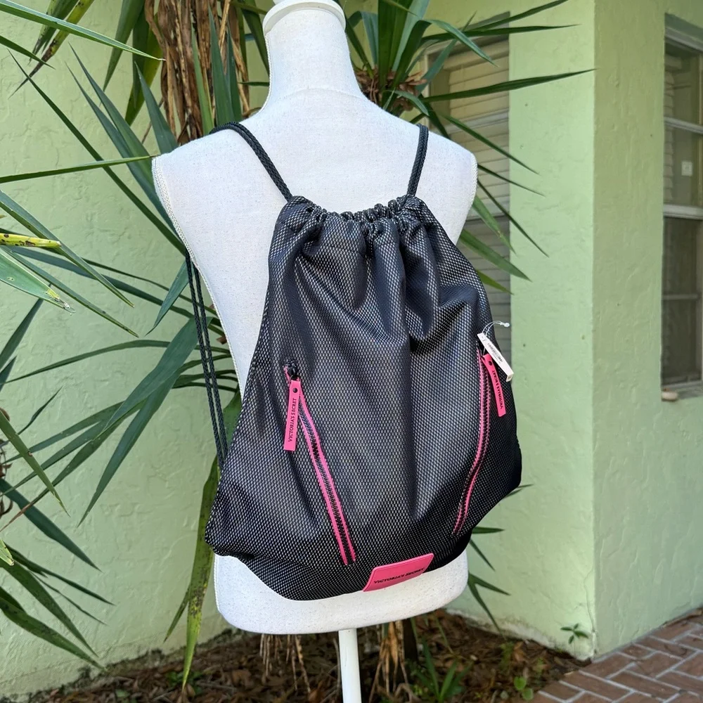 Gray Silver Black Gym Backpack